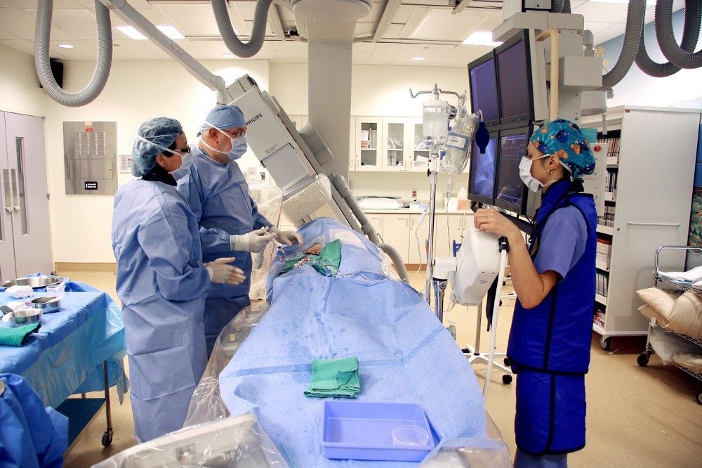 Cath lab procedure using a steerable sheath